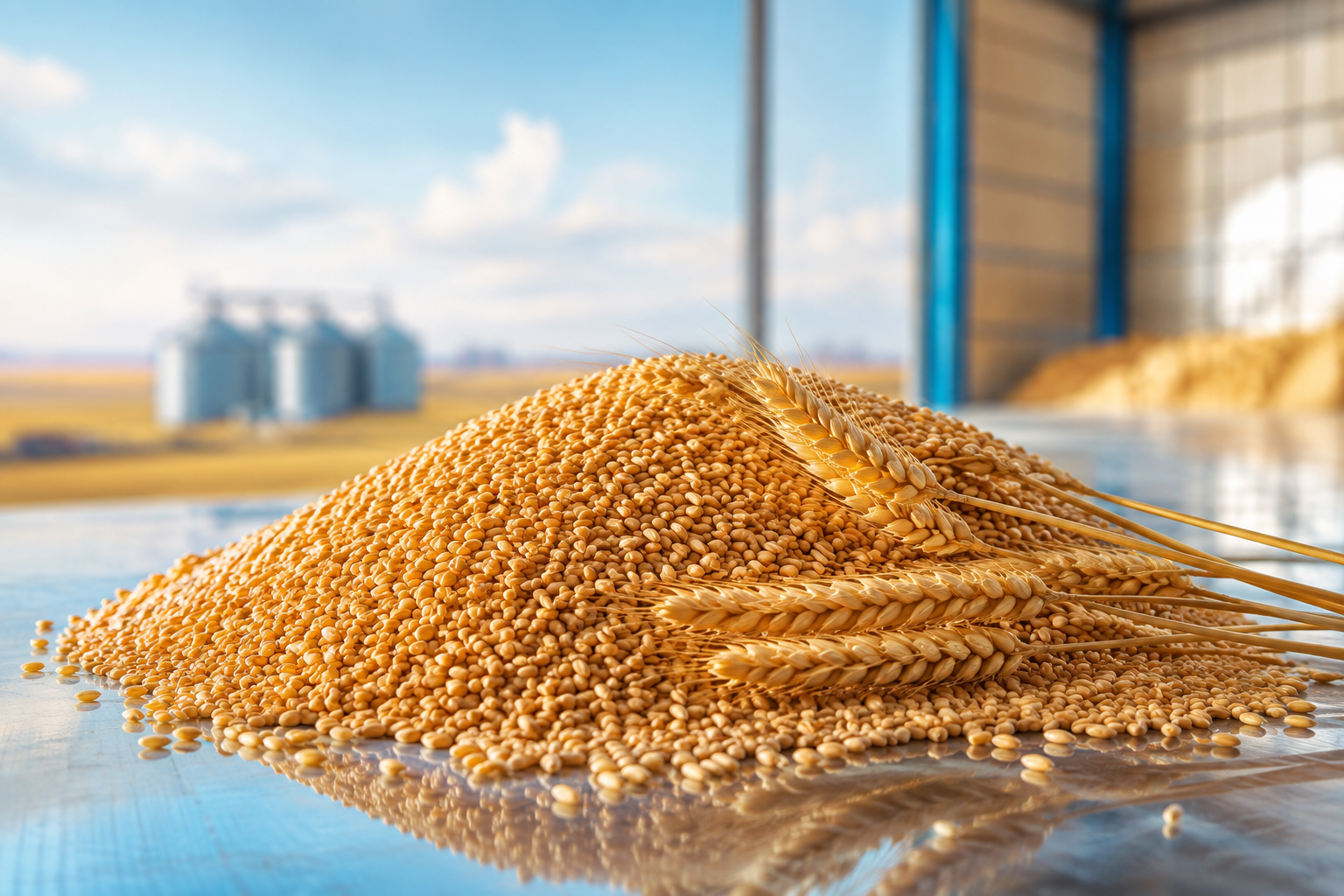 Golden wheat ready for international trade